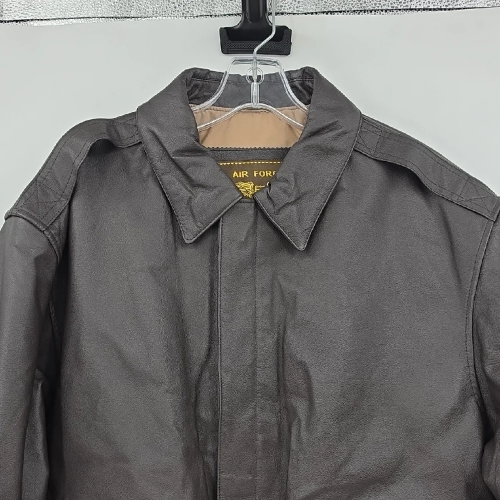 Air Force Men's Deep Brown Bomber Jacket Size L